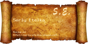 Serly Etelka névjegykártya
