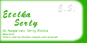 etelka serly business card